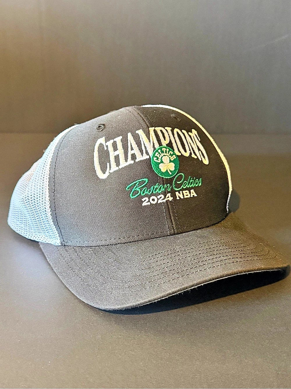 47 2024 NBA Boston Celtics Champions Black & White OSFA Like New